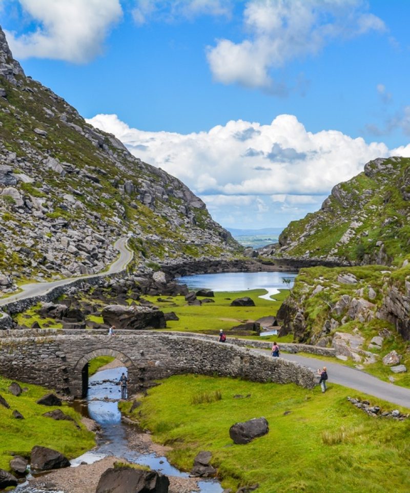 Scenic view of Gap of Dunloe, County Kerry, Ireland.